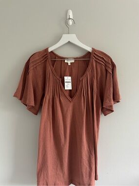 Bohme Mauve Short Sleeve Top Size M NWT
